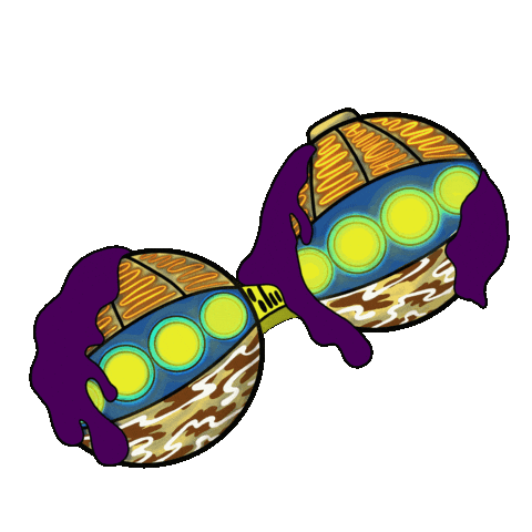 Planet Ufo Sticker by ANOMONA