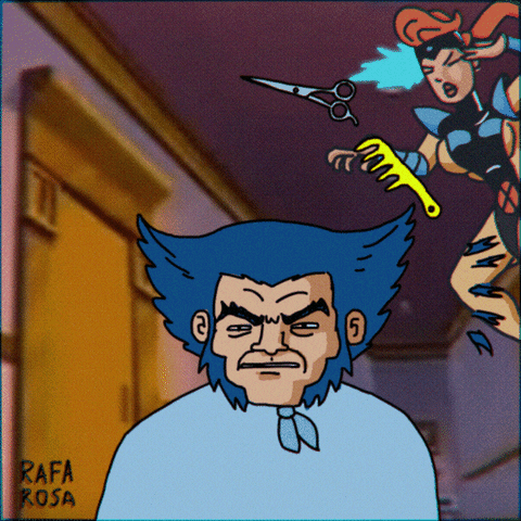 X-Men Hair GIF by Rafa Rosa