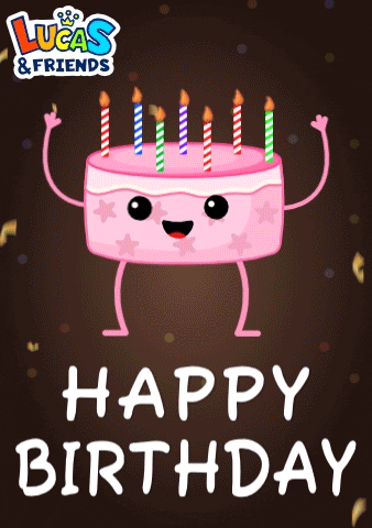 Happy Birthday Dance GIF by Lucas and Friends by RV AppStudios