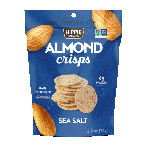 Sea Salt Almond Sticker by Hippie Snacks