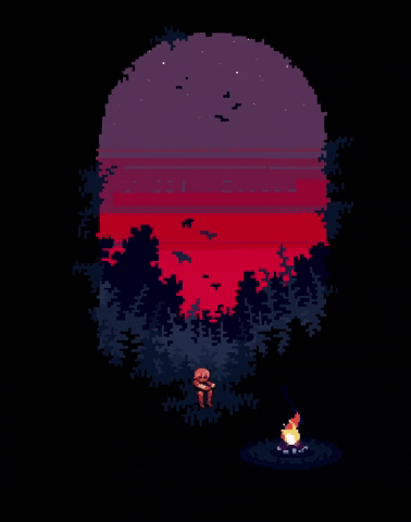 Lonely Camp Fire GIF