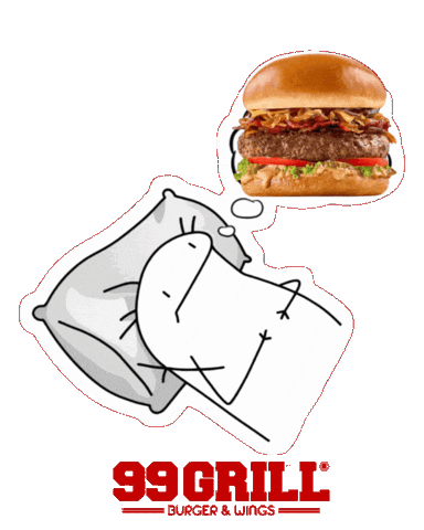 Hungry Beef Burger Sticker by 99-Grill