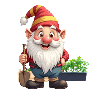Gardening Cute Gnome Sticker