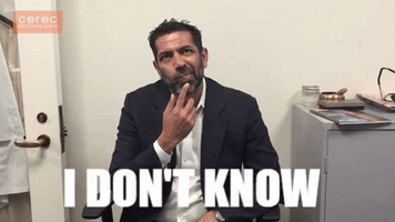 I Don'T Know Cerec GIF by cerecdoctors