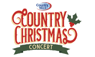 Country Music Christmas Sticker by Country 102.5