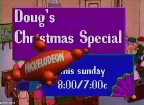 Animation: 90s, christmas, cartoon, nickelodeon, cartoons, sunday, doug, 90s nickelodeon, doug funnie