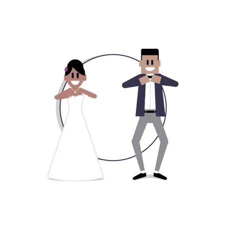 Just Married Dance GIF by Animanias