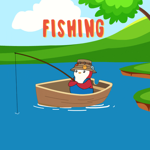 Deep Sea Fishing Relax GIF by Pudgy Penguins