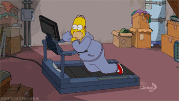 the simpsons exercise GIF