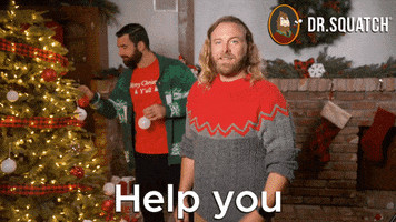 Christmas Help GIF by DrSquatchSoapCo