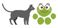 Cat Dog Sticker by Wamine