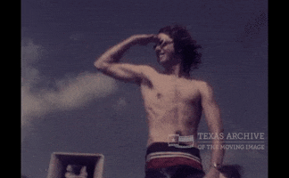 Flexing Sunny Day GIF by Texas Archive of the Moving Image