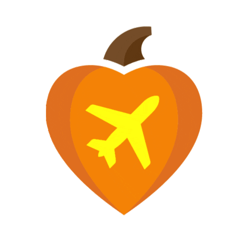 Jack O Lantern Heart Sticker by Southwest Airlines