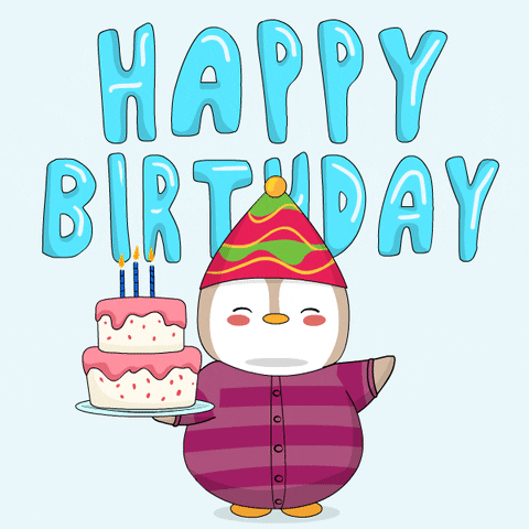 Excited Happy Birthday GIF by Pudgy Penguins