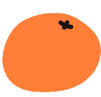 Orange Fruit Sticker by Bobo Choses