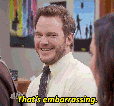 parks and recreation andy dwyer embarrassing 7x09 pie mary GIF