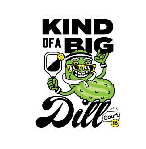 Dill Sticker by Court 16 - Tennis & Pickleball