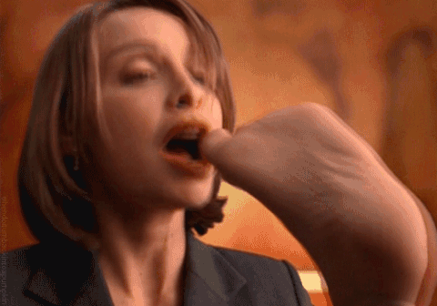 foot in mouth GIF