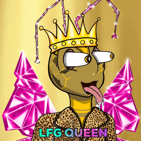 bossbeezuniverse nft queen crown tongue GIF