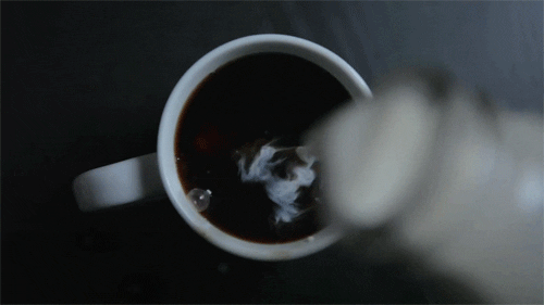 coffee and milk snow GIF