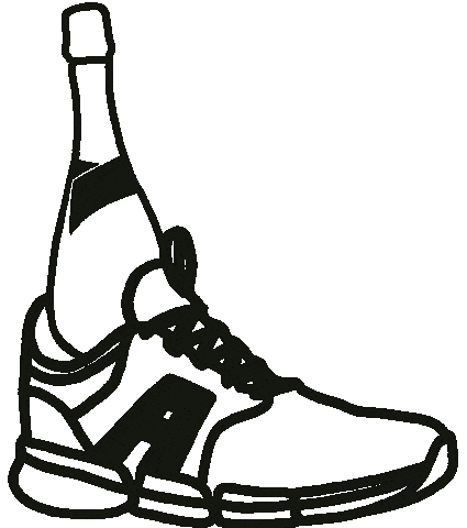 Prosecco Running Sticker by TEAM THE VINYLINO
