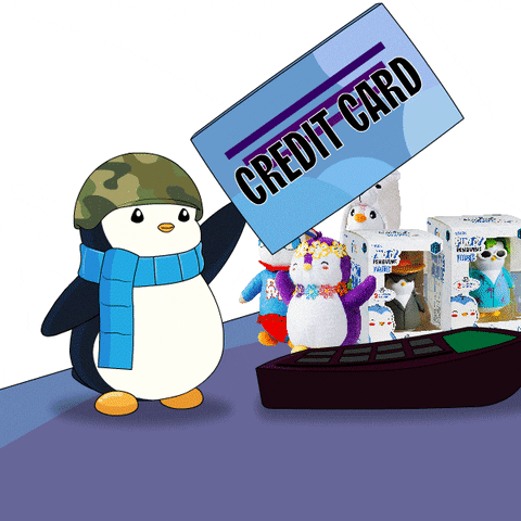 Credit Card Penguin GIF by Pudgy Penguins