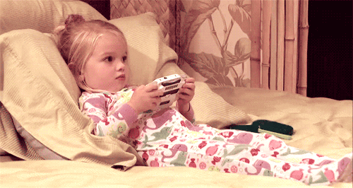 Rezultat slika za little girls in bed gif
