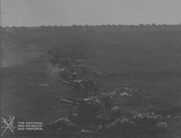 NationalWWIMuseum black and white shooting military battlefield GIF