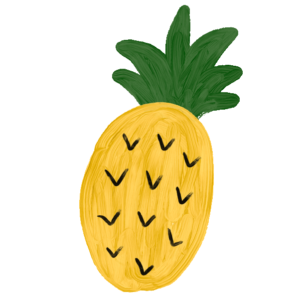 Fruit Pineapple Sticker by Aviva Atri for iOS & Android GIPHY