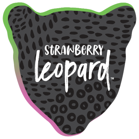 Strawberry Leopard Hair Sticker