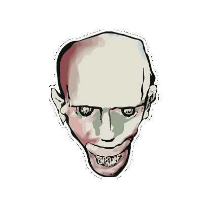 Marilyn Manson Sticker by Blvvsh Studio