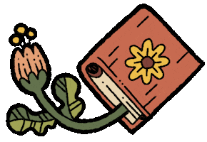 Flower Book Sticker