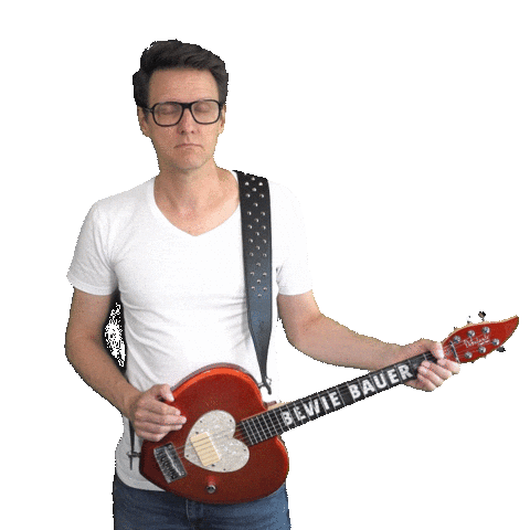 Guitar Brille Sticker by Bewie Bauer