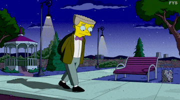 nervous the simpsons GIF
