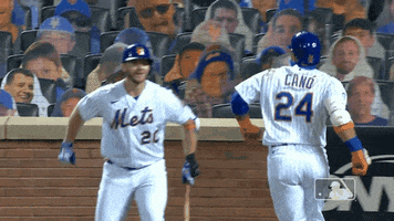 High Five Robinson Cano GIF by New York Mets