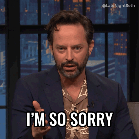 Sorry Comedy GIF by Late Night with Seth Meyers