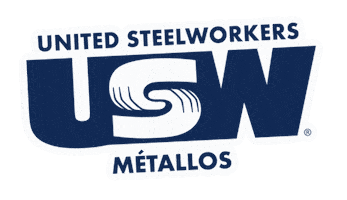White And Blue Union Sticker by United Steelworkers - Syndicat des Métallos