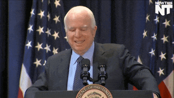 john mccain wink GIF by NowThis 