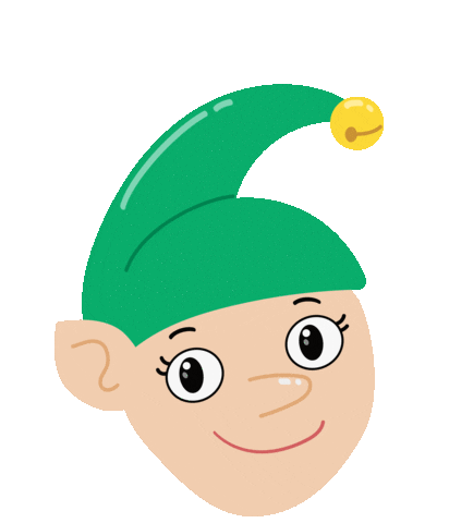 Happy Christmas Elf Sticker by patriciaoettel.illustration