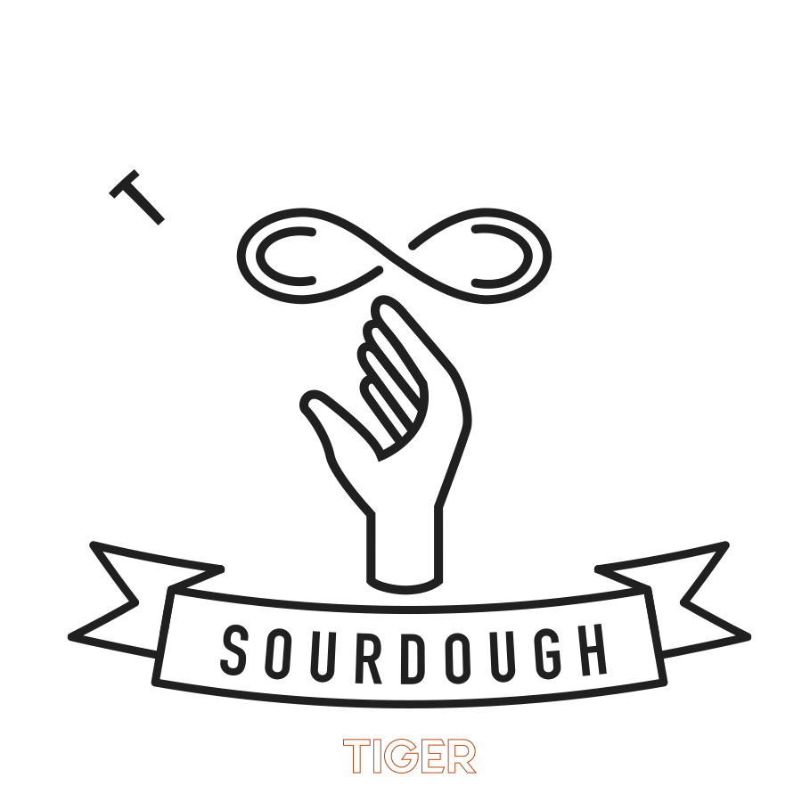 Tiger Wood Fire Pizza Sticker