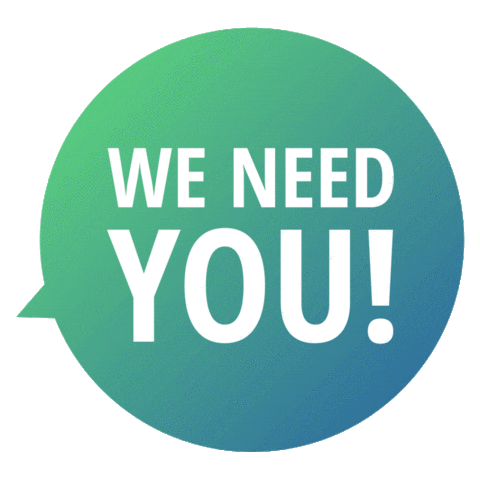 Volunteering We Need You Sticker by Rivermark Community Credit Union ...