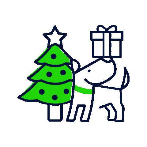 Merry Christmas Dog Sticker by Dan's Pet Care
