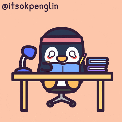 School Penguin GIF
