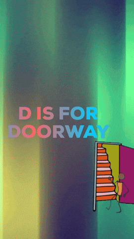 Door Stick Person GIF
