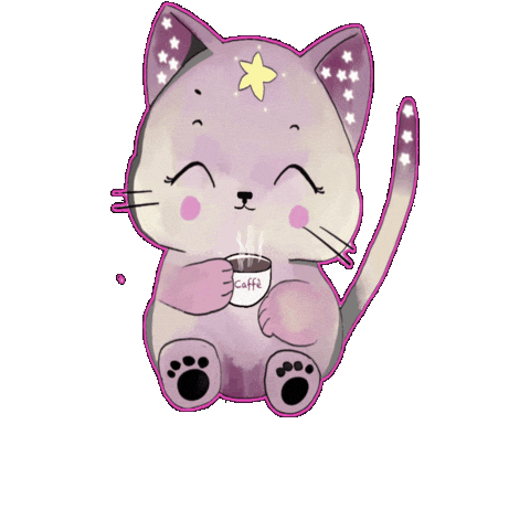 Cat Coffee Sticker
