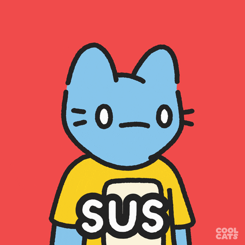 Suspicious Blue Cat GIF by Cool Cats