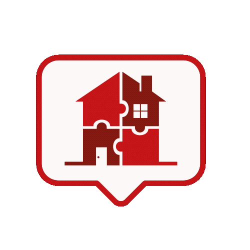 Corazon Hogar Sticker by Inmobiliaria Casa Roja