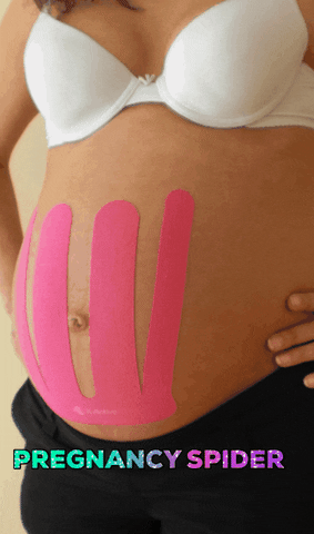Spidertechtape pregnant pregnancy babybump mommytobe GIF