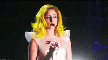 lady gaga eye roll GIF