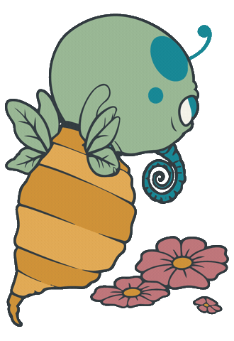Flowers Bee Sticker